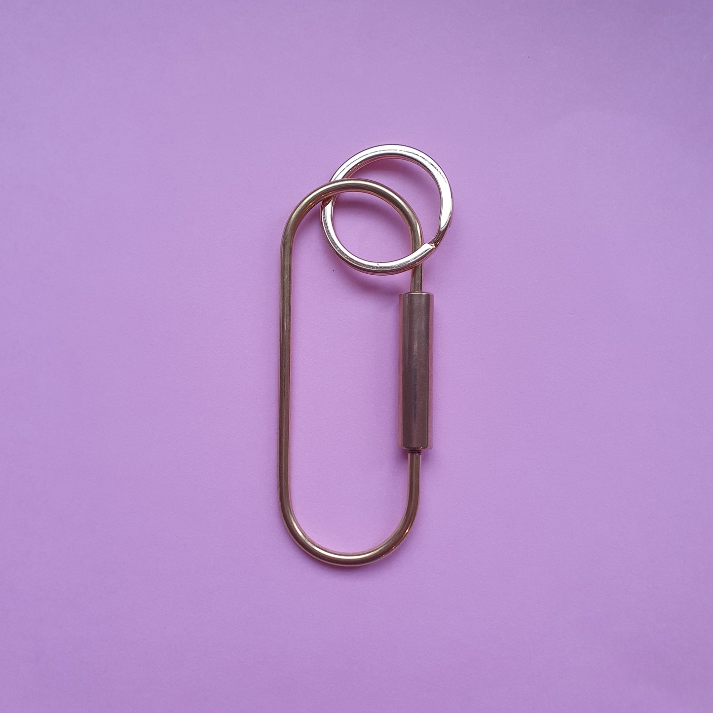 Gold brass carabiner