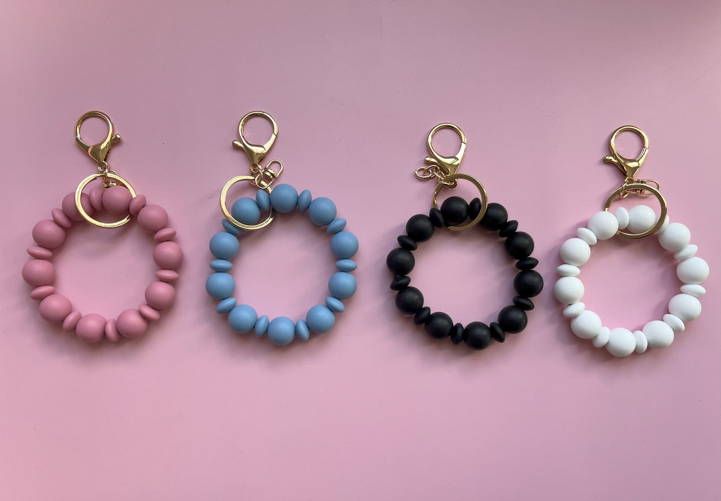 Silicone beaded wristlet (multi colour)