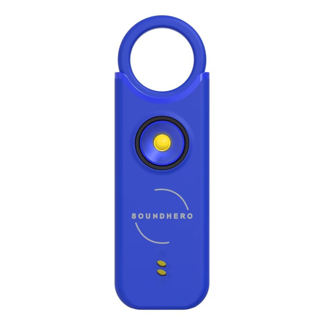 SOUNDHERO Signature - Personal self-defense alarm with Movement Activated mode - USB rechargeable - NIGHT BLUE