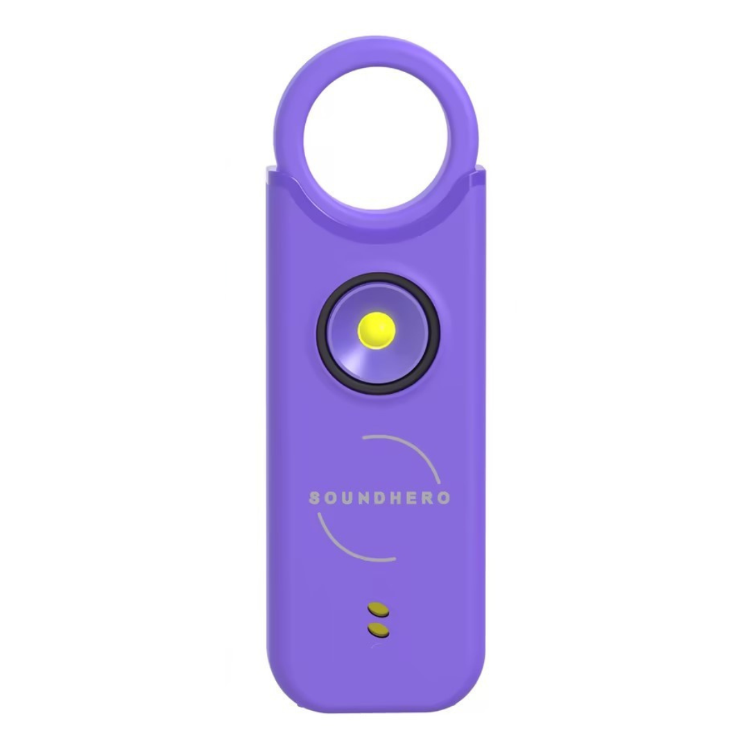 SOUNDHERO Signature - Personal self-defense alarm with Movement Activated mode - USB rechargeable - DARK PURPLE