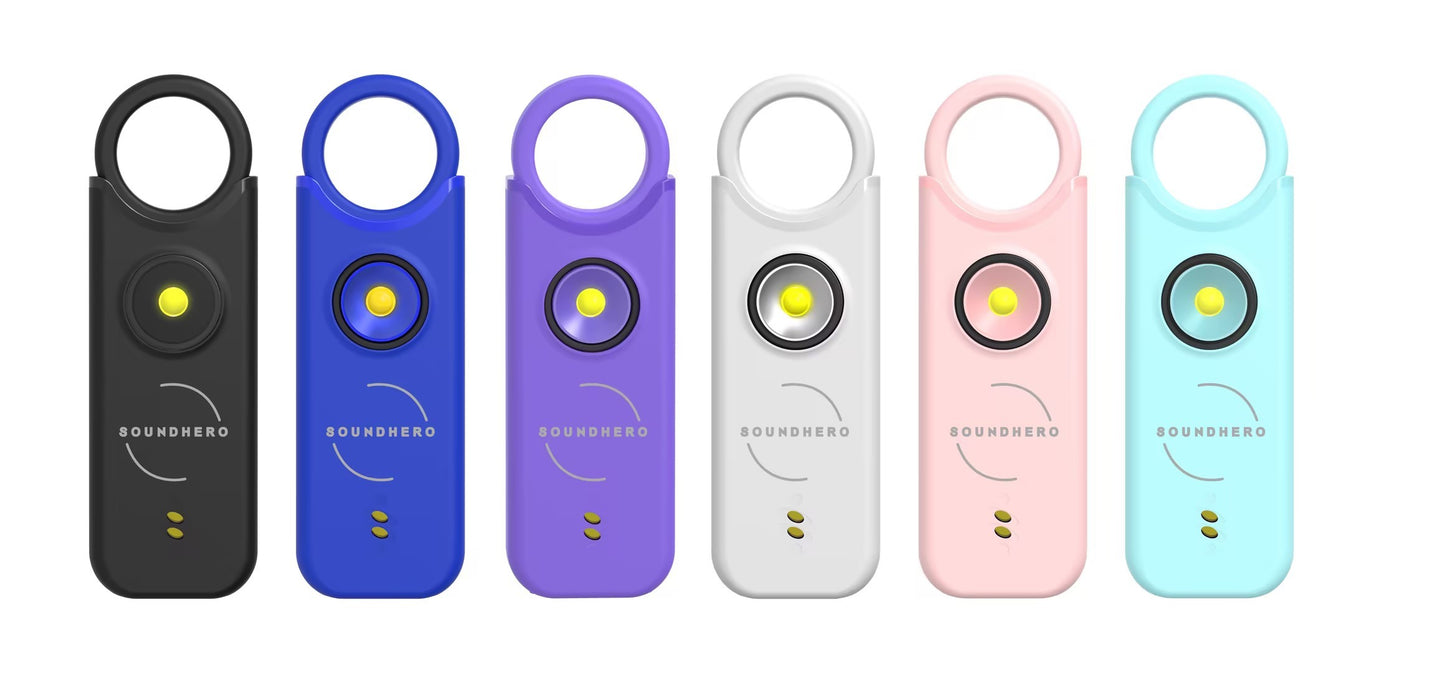SOUNDHERO Signature - Personal self-defense alarm with Movement Activated mode - USB rechargeable - NIGHT BLUE