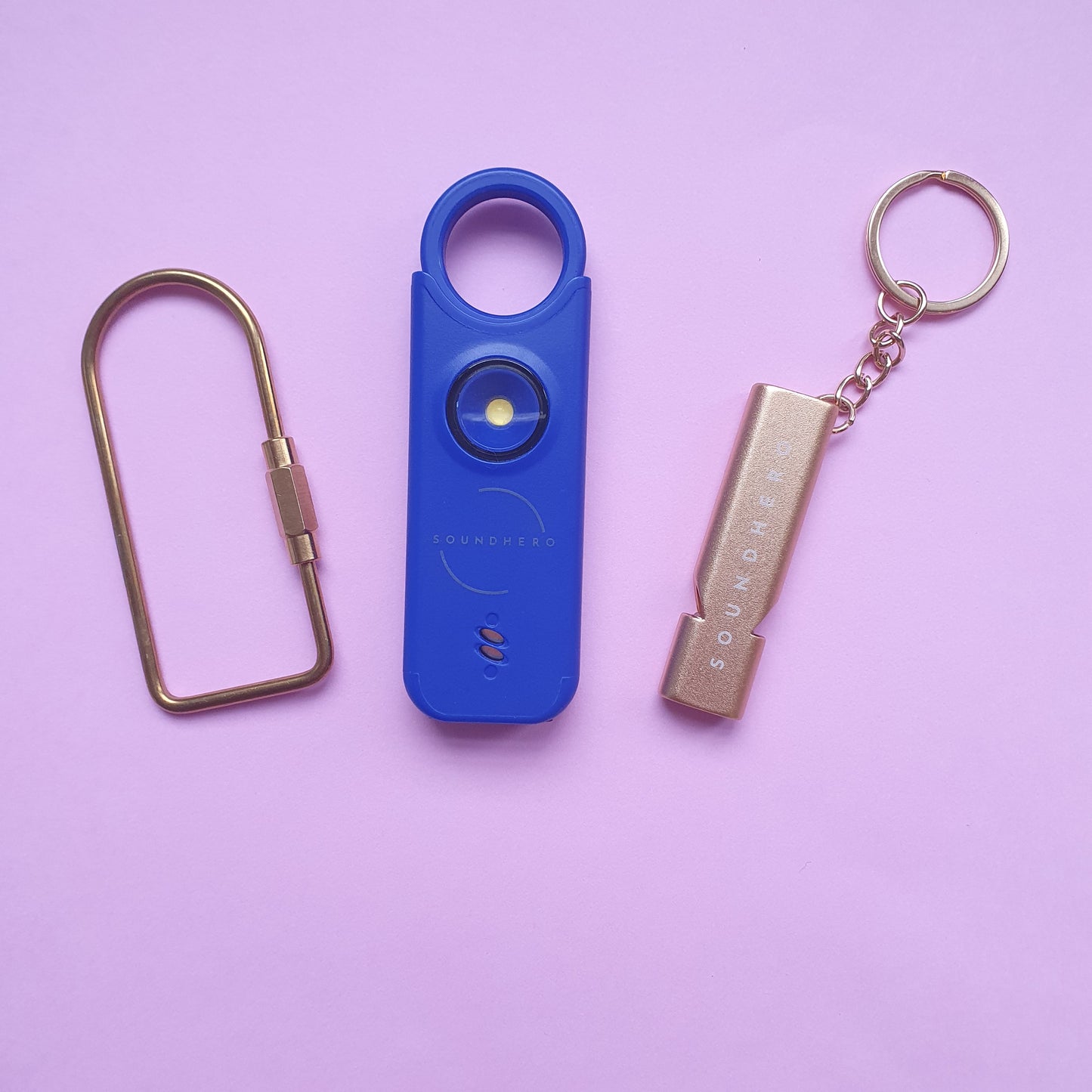 SOUNDHERO Signature - Personal self-defense alarm with Movement Activated mode - USB rechargeable - NIGHT BLUE