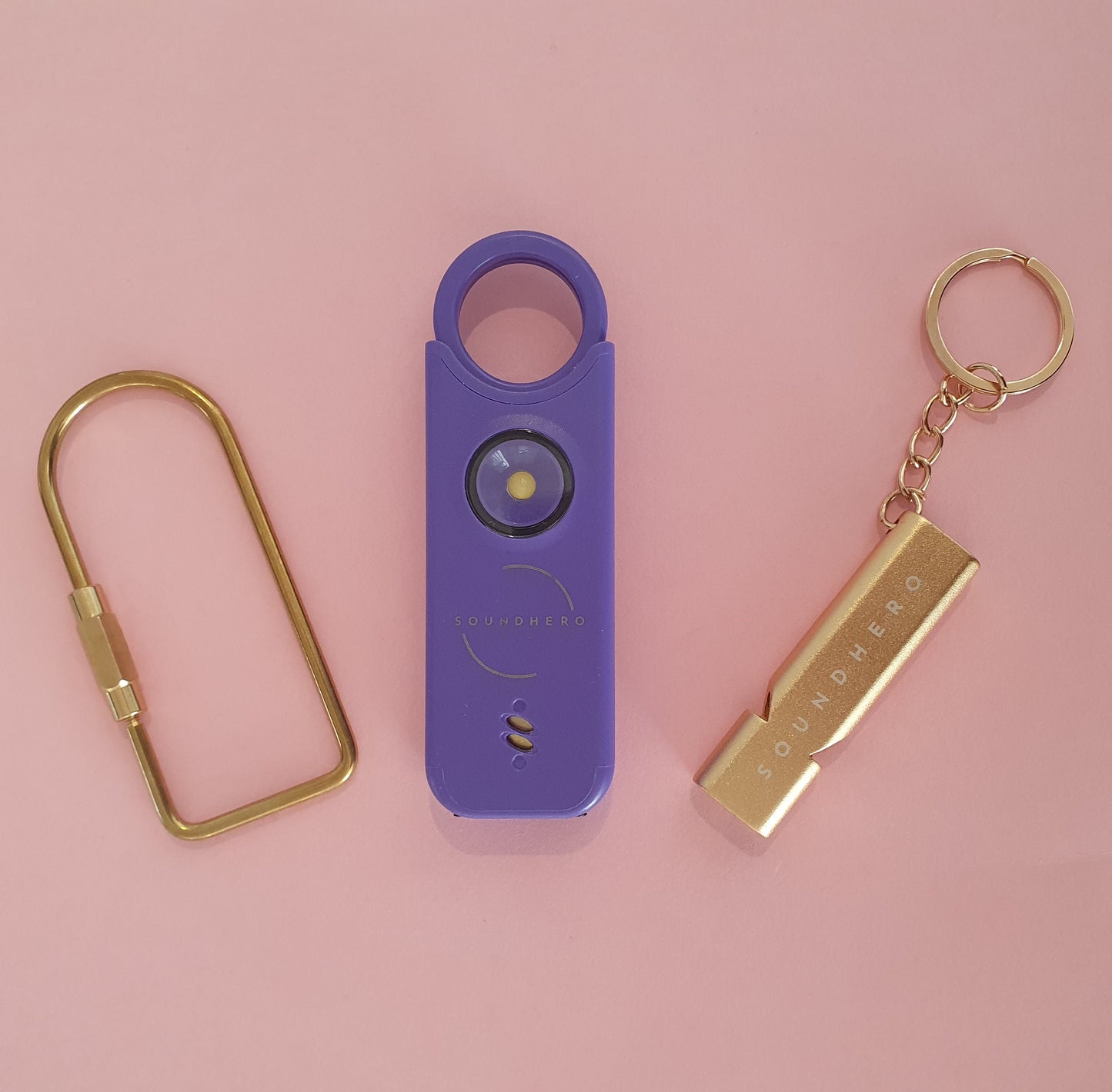 SOUNDHERO Signature - Personal self-defense alarm with Movement Activated mode - USB rechargeable - DARK PURPLE