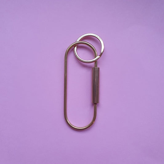 Gold brass carabiner
