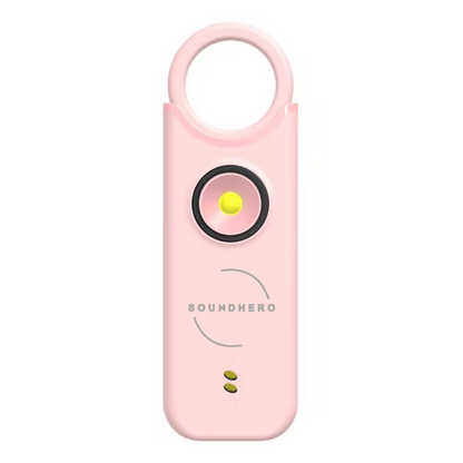 SOUNDHERO Signature - Personal self-defense alarm with Movement Activated mode - USB rechargeable - PINK