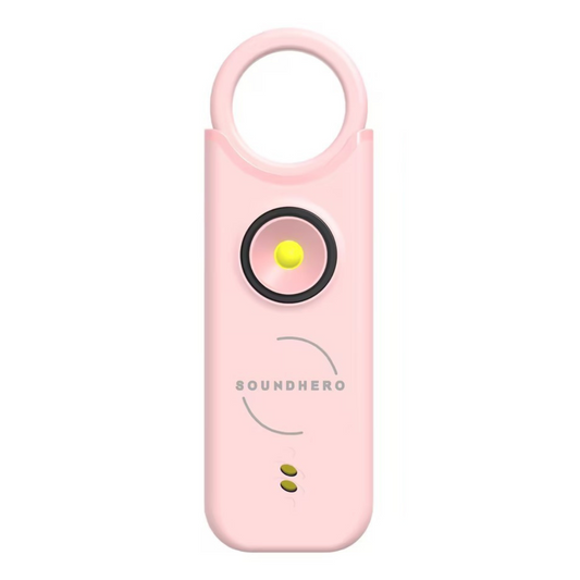 SOUNDHERO Signature - Personal self-defense alarm with Movement Activated mode - USB rechargeable - PINK