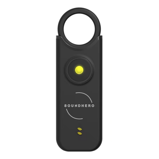 SOUNDHERO Signature - Personal self-defense alarm with Movement Activated mode - USB rechargeable - MIDNIGHT BLACK