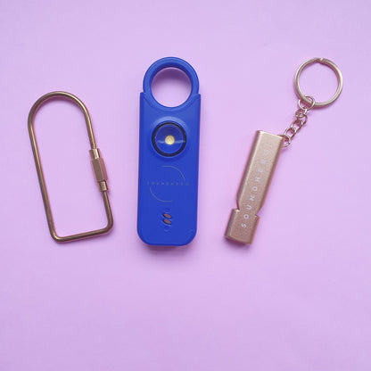 SOUNDHERO Signature - Personal self-defense alarm with Movement Activated mode - USB rechargeable - NIGHT BLUE
